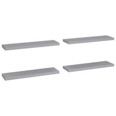Image de vidaXL Étagères murales flottantes 4 pcs. Gris 90x23,5x3,8cm MDF