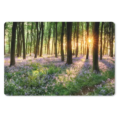 Produktbild von MuchoWow® Mauspad Mousepad Wald - Blumen - Lavendel - Sonne - Lila - Natur 27x18 cm - Mousepads - Maus Mat - Pad - Mausunterlage - Büroartikel - Desk Matten