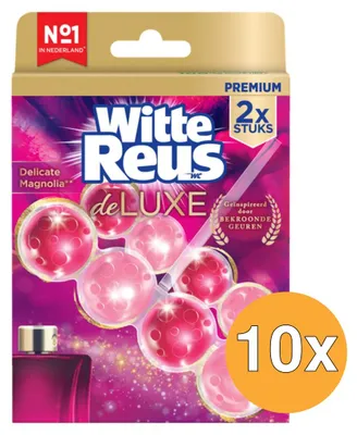 Productafbeelding van 10x Witte Reus Wc Blok De Luxe Delicate Magnolia (2 x 50 gr)