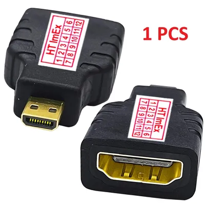 Produktbild von Micro HDMI (Typ D) Stecker auf HDMI (Typ A) Buchse für HDTV Adapter Konverter