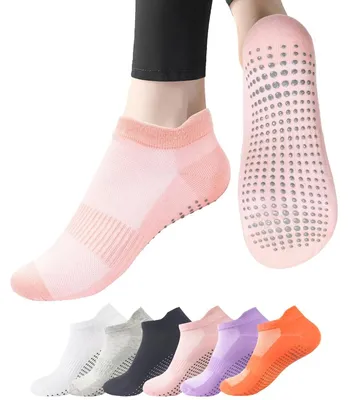Immagine prodotto di Calzini da pilates - Calzini yoga - Antiscivolo - Da donna - Taglia unica - 6 paia