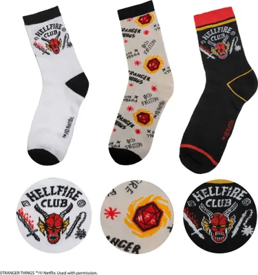 Immagine prodotto di Set di Calzini Stranger Things 3 Paia – Hellfire Club Unisex