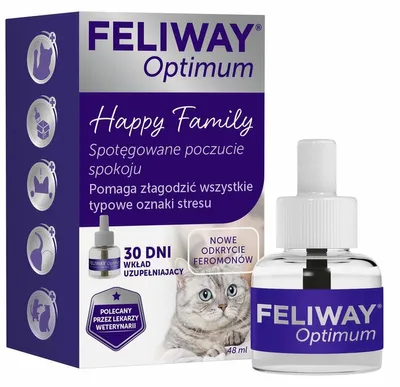 Immagine prodotto di Feliway Optimum, ricarica da 48 ml, feromoni calmanti per gatti