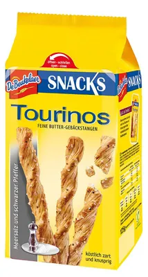 Image de DeBeukelaer Tourinos Sel de mer Poivre noir Bâtons de biscuits 125g