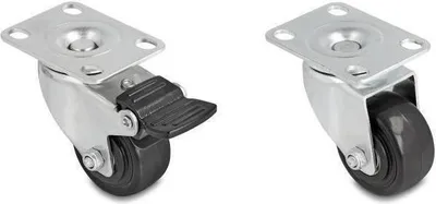 Image de DELOCK Lenkrolle  50mm Tragkraft bis 400kg Set 2 x 2 Stück