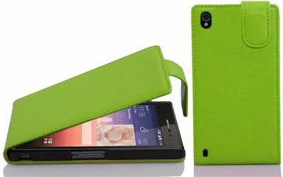 Produktbild von Cadorabo Schutzhülle für Huawei ASCEND P7 Hülle in Grün Flip Etui Handyhülle Case Cover Kunstleder