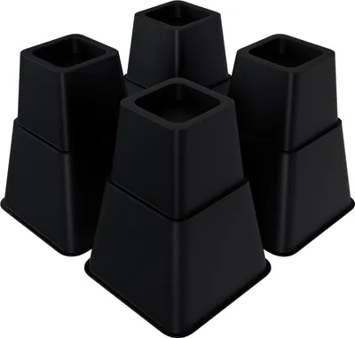 Obrázek produktu pro JOIEYOU 8 kusů nástavců na nábytek 6,5+12 cm nástavec na nohy stolu nástavec na nohy stolu nástavec na nábytek nástavec na stůl nástavec na židle pro nábytek pohovka černá, kulatá