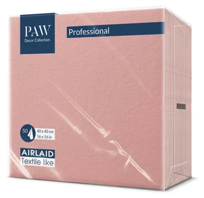 Produktbild von Airlaid-Servietten 40x40 cm Rosa 50 Stück - Einwegstoffservietten für Feiern