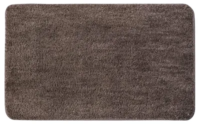 Produktbild von Badematte, Badteppich, Bettvorleger, rutschfeste Badematte, saugfähige Duschmatte, waschbare Fußmatte für Wohnzimmer, Schlafzimmer und Badezimmer, 50 x 80 cm, braun