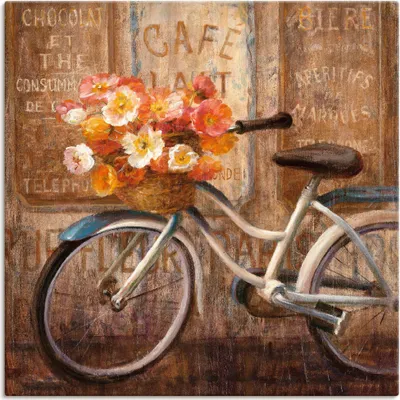 Produktbild von ARTland Leinwandbild Triff mich im Cafe II Größe: 70x70 cm