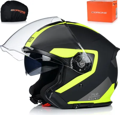 Obrázek produktu pro Přilba Jet se sluneční clonou | ORIGINE PALIO 2.0 SOLID | Přilba Jet s dvojitou clonou | Certifikát ECE 22.06 | Motocyklová přilba  | M (57-58cm)