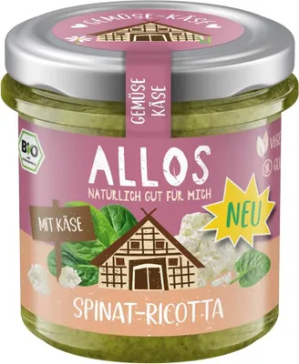Produktbild von Gemüse Käse Aufstrich - Spinat-Ricotta 135g 12er Pack