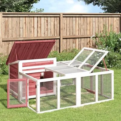 Obrázok produktu pre vidaXL králikáreň mocha 144x123x67,5 cm borovicový masív
