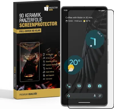 Produktbild von 2x Panzerfolie für Google Pixrl 6 Keramik Displayschutz Panzerschutz Schutzfolie Displayfolie Folie ANTI-SHOK ANTI-BRUCH-ANTI-STOß