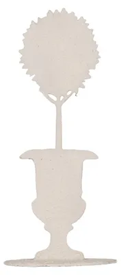 Productafbeelding van Clayre & Eef Decoratie Bloem 7x10x22 cm, wit, metaal