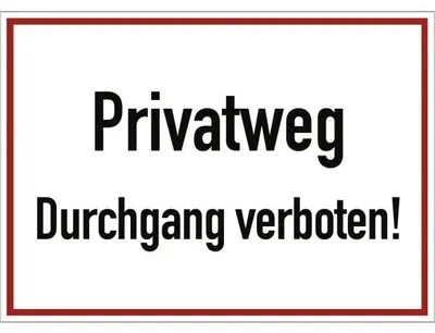 Produktbild von Dreifke® Schild Privatweg Durchgang verboten!, Alu, 350x250 mm