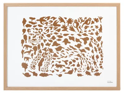 Produktbild von iittala - Kunstposter 50 x 70 cm, Oiva Toikka Collection, Cheetah brown