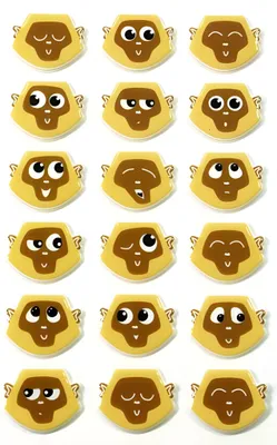 Obrázek produktu pro Samolepky Maildor 3D Cooky Emotikony opice