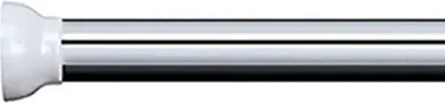 Produktbild von Spirella Teleskop Duschstange Duschvorhangstange Kreta, Teleskopstange kratzfest Verstellbereich 125 - 220 cm Ø 21mm Aluminium weiß/Silber