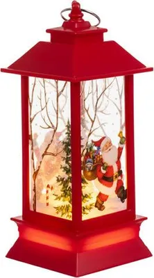 Productafbeelding van Rode LED-kerstlamp, op batterijen, 12,5 cm