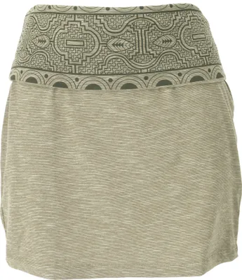 Produktbild von Minirock aus Baumwolle, Organic Yoga Rock - Helles Olivgrün, Damen, Baumwolle(Bio),Elasthan, Größe: XL