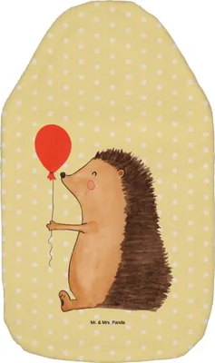 Produktbild von Mr. & Mrs. Panda Wärmflasche Igel Luftballon - Gelb Pastell - Geschenk, Happy Birthday, Bettflasche, wärmebeutel, Wärmekissen, Wärmflaschen, Lustige Sprüche, Glückwunsch