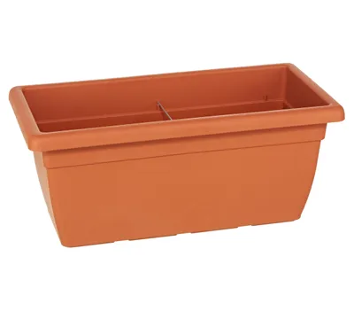 Produktbild von Dehner Blumenkasten Akea, ca. 100 x 46 x 40 cm, Kunststoff, terracotta