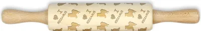 Produktbild von Eurasier - kleiner Nudelholz mit Hund, Teigrolle mit Mustern, Gadget für Keramiker der Marke Art-Dog