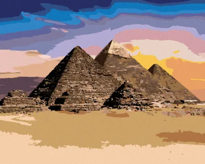 Produktbild von Zuty - Malen nach Zahlen - ÄGYPTEN PYRAMIDEN, 40x50 cm, mit Keilrahmen (bereits gespannt)