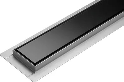 Obrázek produktu pro Lineární koupelnový žlab Černé Sklo 60 cm WET&DRY