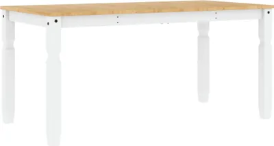 Produktbild von vidaXL Esstisch Corona Weiß 160x80x75 cm Massivholz Kiefer