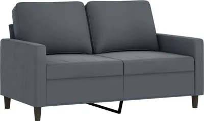 Obrázok produktu pre vidaXL 2-miestna pohovka Dark Grey 120 cm Velvet