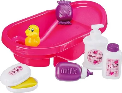 Produktbild von Puppen-Badewanne-Set, Mehrfarbig