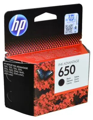 Produktbild von HP 650 Schwarz Original Ink Advantage Druckerpatrone, Standardertrag, Schwarz, Tinte auf Pigmentbasis, 1 Stück(e), 360 Seiten