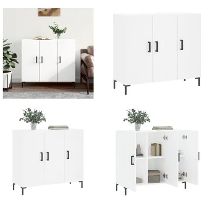 Produktbild von vidaXL Sideboard Weiß 90x34x80 cm Holzwerkstoff - Sideboard - Sideboards - Schrank - Lagerschrank