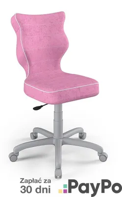 Obrázek produktu pro Židle pro růst dětí, ergonomická židle k psacímu stolu, vhodná pro výšku 146-176 cm, barva: šedá (PETIT GRAU VISTO 08)