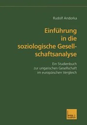 Obrázek produktu pro Einführung in die soziologische Gesellschaftsanalyse