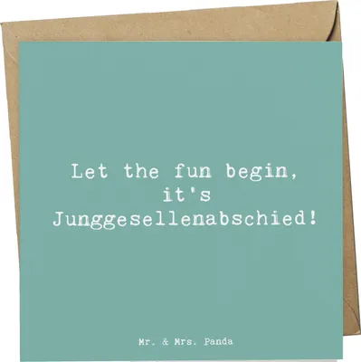 Produktbild von Mr. & Mrs. Panda Grußkarte Spruch Junggesellenabschied Spaß - Meeresbrise - Geschenk, Geschenke, Mottoparty, faltkarte, Heiraten, Glückwunschkarte, doppelkarte, Heirat