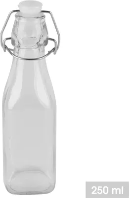 Produktbild von Glasflasche mit Klemmverschluss 250ml
