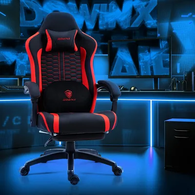 Image de Siège de jeu - Fauteuil de jeu - Fauteuil de bureau - Chaise de bureau - Noir - Support lombaire ergonomique