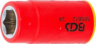 Produktbild von VDE-Steckschlssel-Einsatz Sechskant | Antrieb Innenvierkant 10 mm (3/8") | SW 12 mm