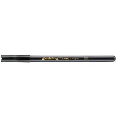 Produktbild von edding 1340 Pinselstift - schwarz - 1 Stift - flexible Pinselspitze - Filzstift zum Malen, Schreiben und Zeichnen - Bullet Journals, Hand-Lettering, Mandalas, Kalligraphie