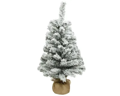 Produktbild von Künstlicher beschneiter Weihnachtsbaum im Jutesack, 90 cm