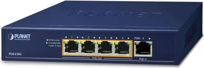 Zdjęcie produktu dla PLANET POE-E304, Nadajnik i odbiornik sieci, 100 m, Cat5, Cat5e, Cat6, 10,100,1000 Mbit/s, Pełny, 2000 wejścia