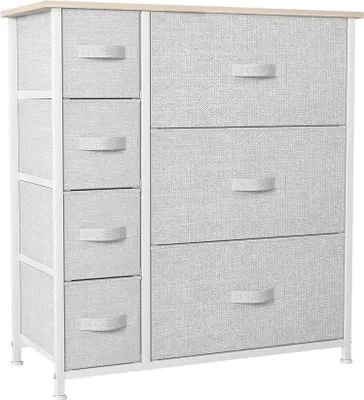 Produktbild von YITAHOME Stoffkommode mit 7 Schubladen Moderner Stil Hellgrau 64x30x72cm