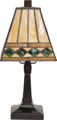 Produktbild von Clayre & Eef Tiffany Tischlampe Ø 20x30 cm Beige Grün Glas