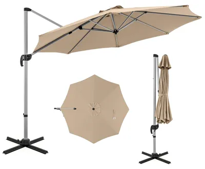 Zdjęcie produktu dla Parasol słoneczny - Parasol ogrodowy - Parasol tarasowy - Parasol targowy - Parasol balkonowy - Średnica 330 cm