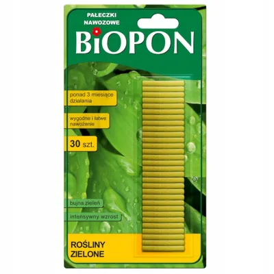 Zdjęcie produktu dla Pałeczki nawozowe do roślin zielonych BIOPON 30szt.