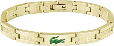 Produktbild von LACOSTE Stencil Herrenarmband 2040626 aus Edelstahl, goldfarben