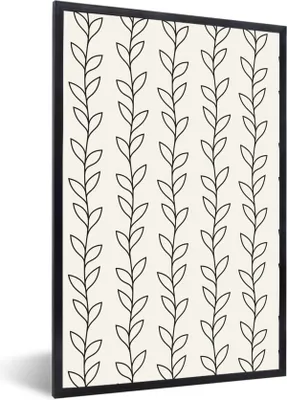 Produktbild von MuchoWow® MuchoWow® Gerahmtes Poster Natur - Muster - Lianen 60x90 cm - Poster mit zchwarzem Bilderrahmen - Kunst